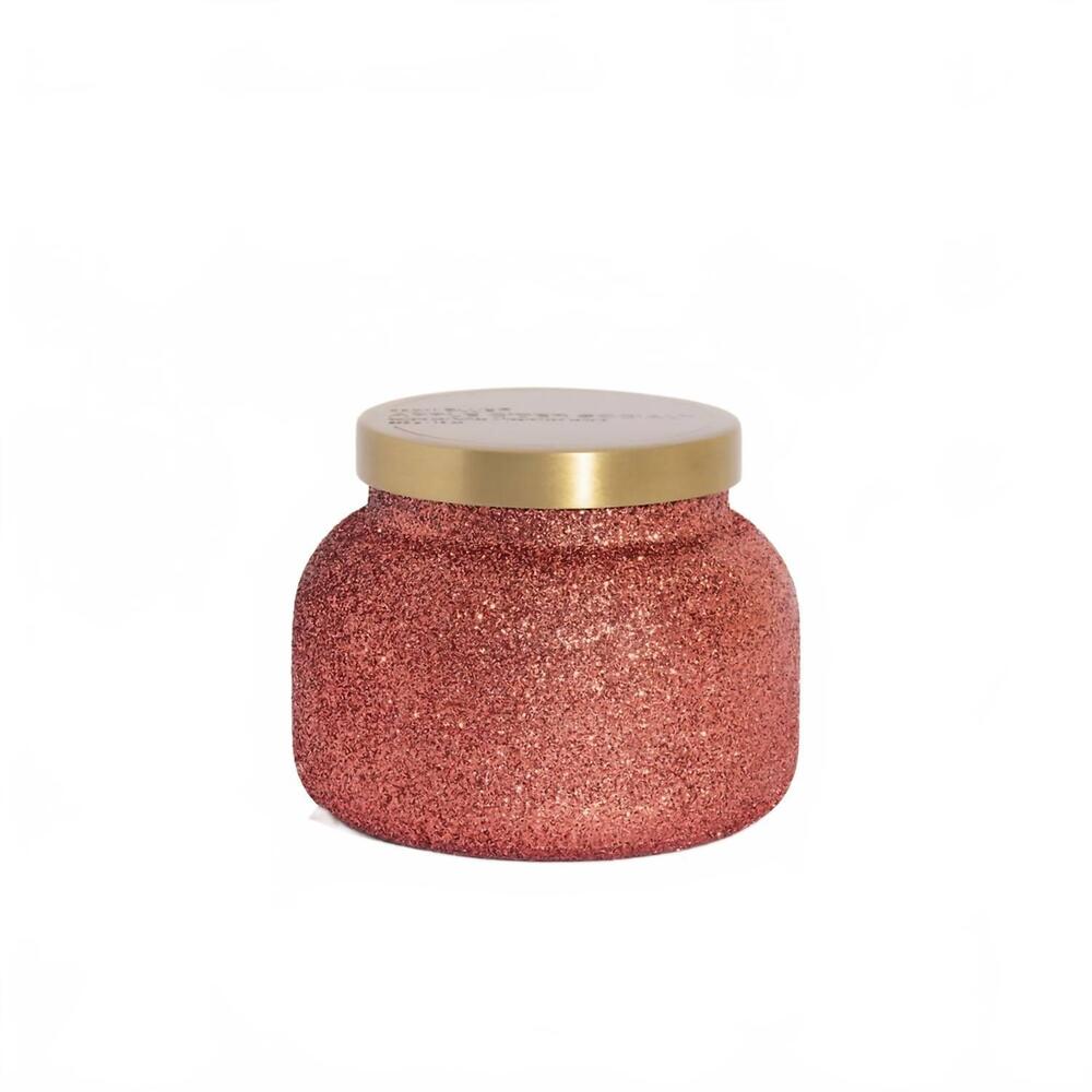 NEW CAPRI BLUE apple cider social glam signature jar - 19 oz in gold glitter